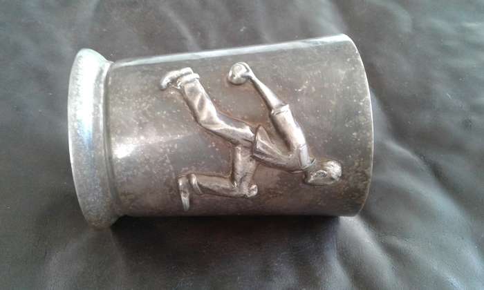 Antique Typos Pairs Championship Silver Plated Mug Tankard S.W Goodwin And E.A.R Lang
