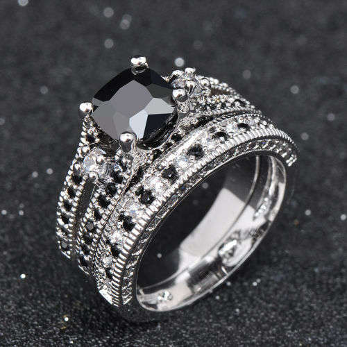 Black Engagement Ring