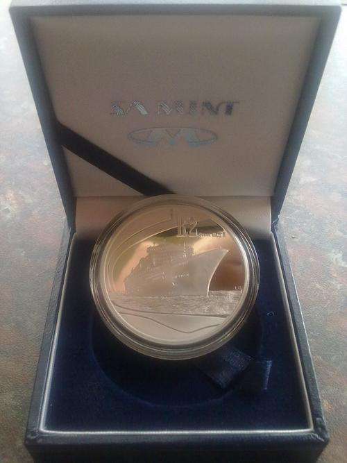 R2 Crown 'Maritime History of SA' Proof coin Sterling Silver