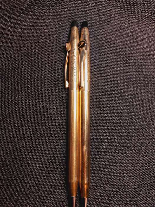 Cross 10KT Rolled Gold Pen and Pencil Set (Classic Century)