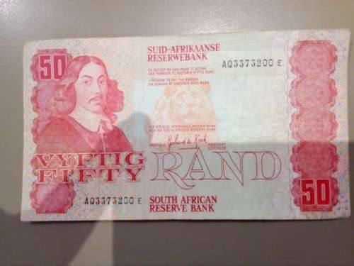 R50 Note good condition Gerard De Kock