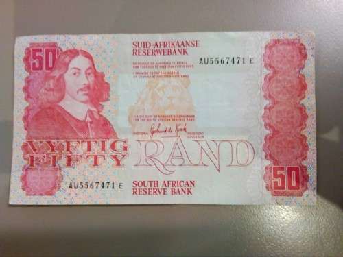R50 Note good condition Gerard De Kock