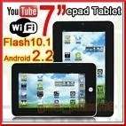 2011 Newest 7" Google ePad Android 2.2 Tablet PC Netbook 3G Wifi MID VIA8650 256MB 2GB