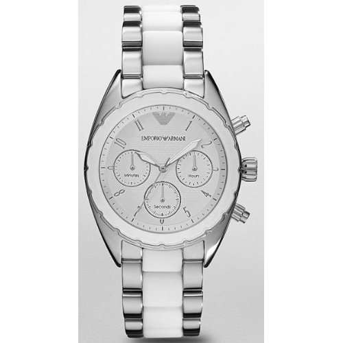*NEW* EMPORIO ARMANI  Ladies Sportivo 2Tone Chronograph Watch**MARCH MADNESS SALE!!**