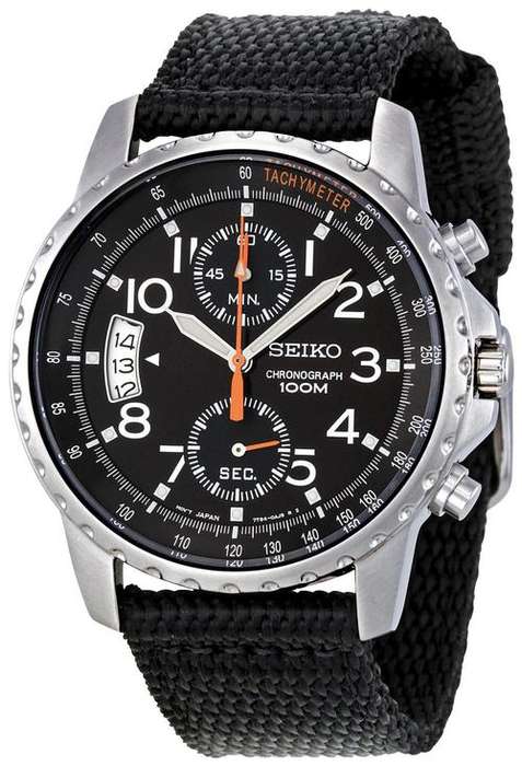 New SEIKO Military Band Chronograph Gents Watch"GREAT CHRISTMAS GIFT!!!"