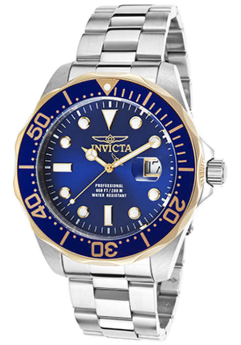 INVICTA Pro Divers Blue Dial 2-Tone Gents Quartz Watch "R*LEX LOOK!!!"