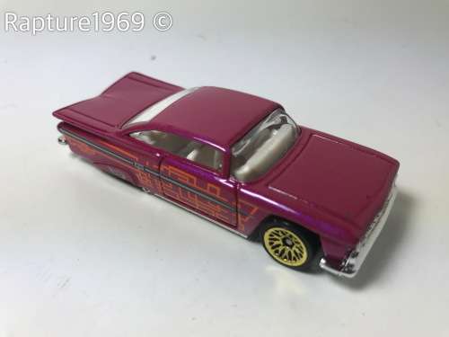Hot Wheels-59 Chevy Impala-1997 First Editions #5 -Purple-Loose