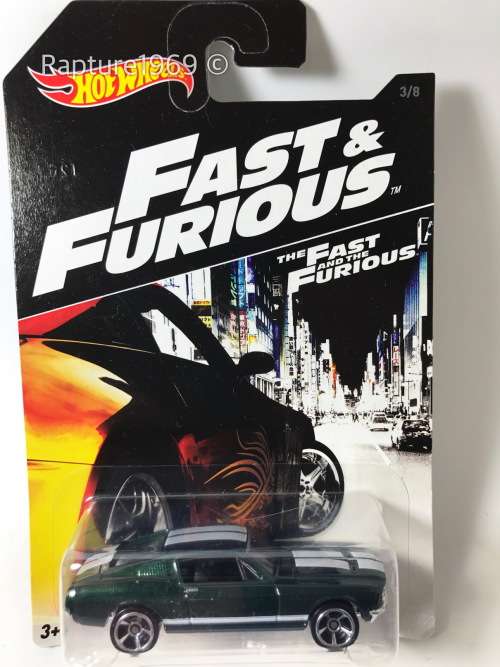 Hot Wheels-67 Ford Mustang-2017 Fast and Furious-Green-Long Card
