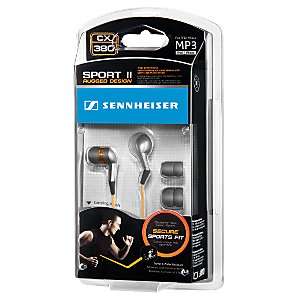 Sennheiser CX380 Sport 2 Rugged Design In-Ear Earbuds