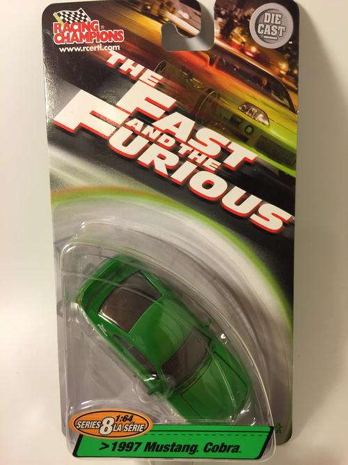 Racing Champions - Green - 1997 Mustang Cobra - Racing Champions The Fast And the Furious
