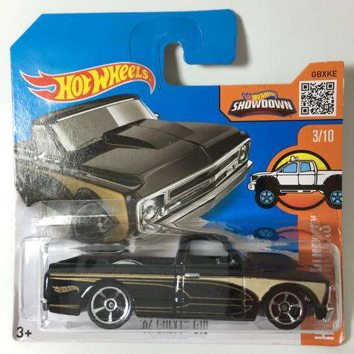 Hot Wheels-67 Chevy C10-2016 Hot Wheels HW Hot Trucks -Black-Carded-