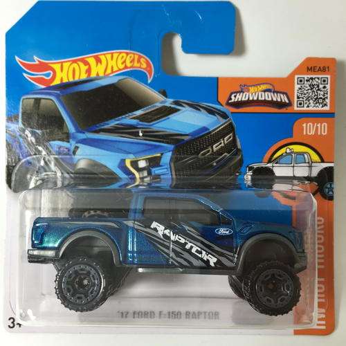 Hot Wheels-17 Ford F-150 Raptor-2016 Hot Wheels HW Hot Trucks -Blue-Carded-