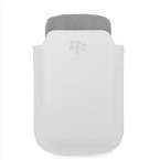 Compact Protective Leather Case Pouch for Blackberry 9900/9800/8520 - White
