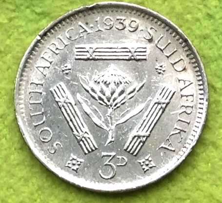 3 Pence 1939 South Africa