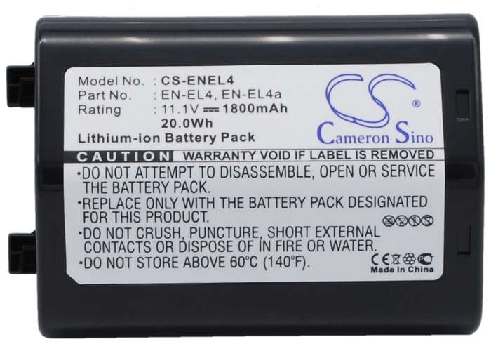 Camera Battery CS-ENEL4 for NIKON EN-EL4 etc.