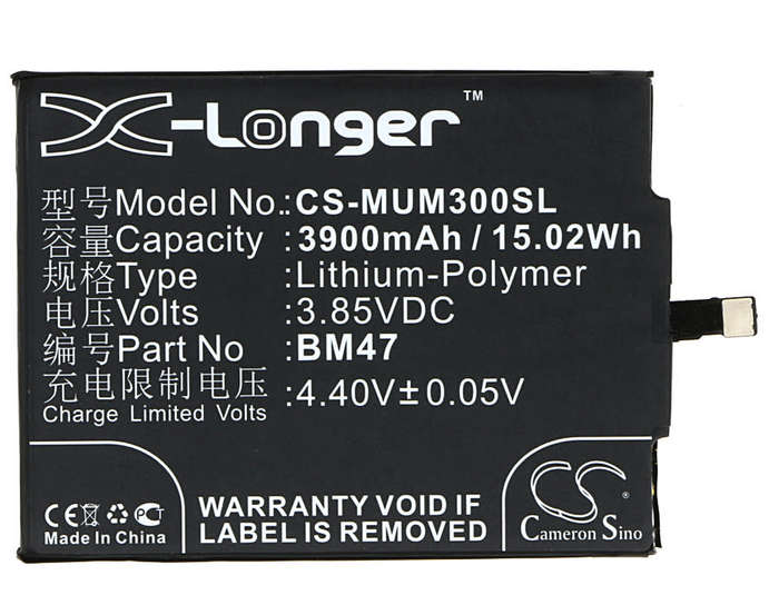 Mobile, SmartPhone Battery CS-MUM300SL for XIAOMI 3 etc.