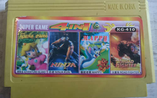 4 in 1 (Adventure Island, Ninja Kun, Mappy, Road Fighter) - Famiclone (Retro)