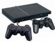 PS2 Black or silver Slimline Console, two remotes, 8mb Memory Card + game