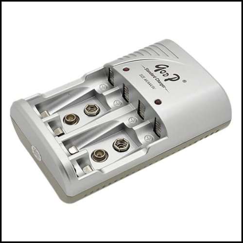 GOOP 9V Rechargeable Charger WITH 1 FREE 9V Battery