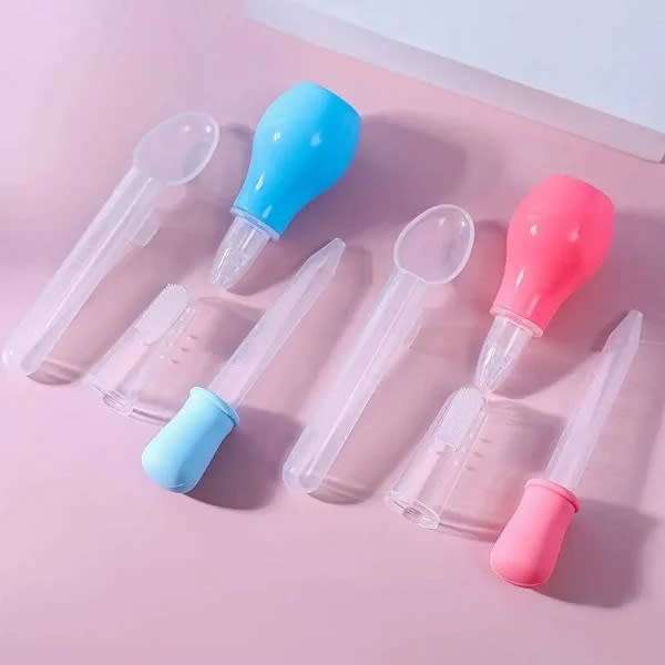4 Piece Set Baby Medicine Feeder Dropper  - PINK ONLY