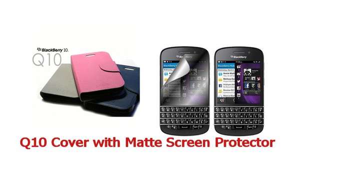Blackberry Q10 Cover Plus Matte Screen Protector