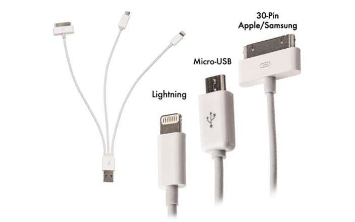 4 in 1 USB Cable for iPad / 4G / 4S / P1000 / Micro / iPhone 5 / iPad Mini