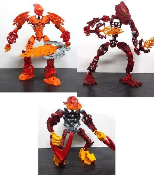 3 x Lego Bionicles (2 x Full Size and 1 x Small Size) - Genuine Lego