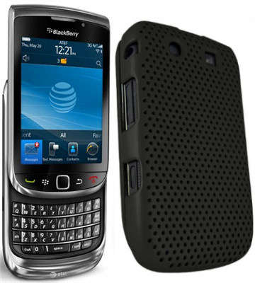 Black Mesh back Case for Blackberry Torch 9800