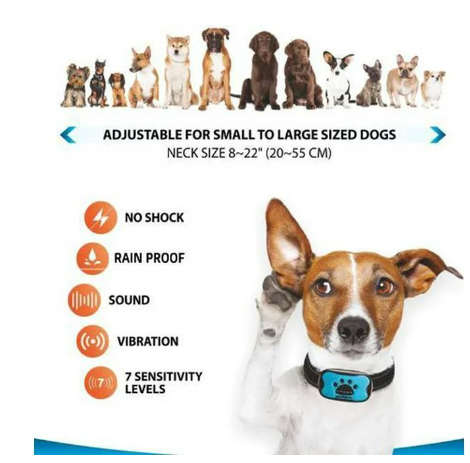 Anti-Bark Dog Training Collar - Sound & Vibration - Humane Barking Control