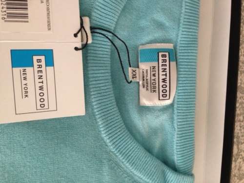 Brentwood Men's Crew Neck Knitwear Aqua Colour