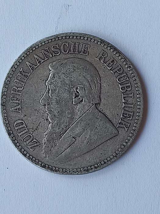 !!! Crazy R1 Start !!! Rare and valuable silver 1896 ZAR Paul Kruger 2 1/2 shillings