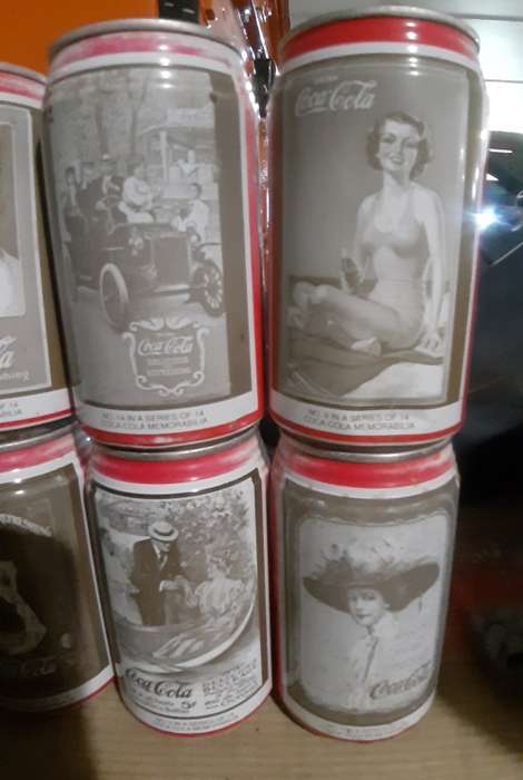 Coca Cola tin can collection of 15 cans