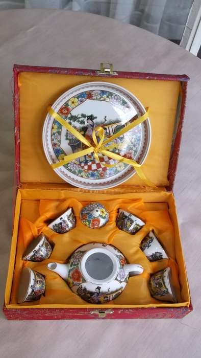 Chinese childrens tea set in original box.