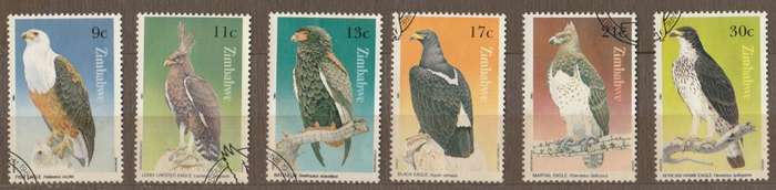 THEMATICS-   ZIMBABWE  BIRDS OF PREY    FULL SET