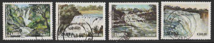 ZAMBIA   1993   - WATERFALLS      SG717/20     FULL SET