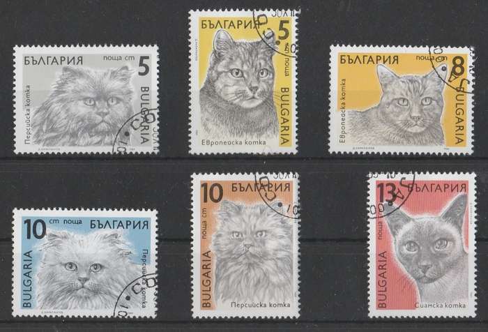 BULGARIA   CATS/THEMATICS FULL SET  1989   SG3658/63