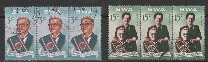 SWA      SACC 234/235     SWART COMMEMORATION     SETS OF 3    1968