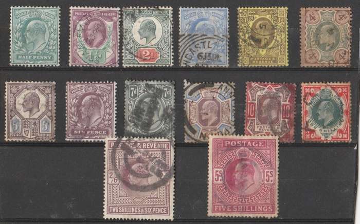 GREAT BRITAIN     KING EDWARD V11        1901-10       SG79-91    UP TO  5/-