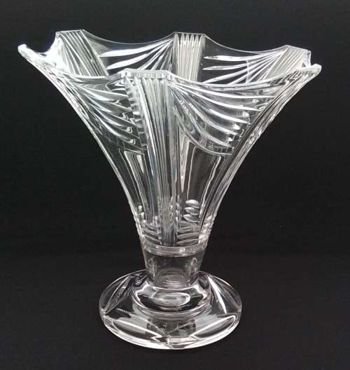 Stuart  Crystal  Octagonal Vase