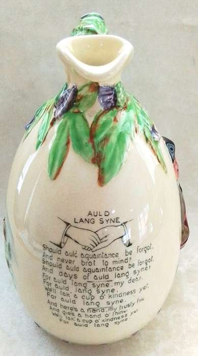 Crown Devon  Fieldings  Jug  -  Auld Lang Syne