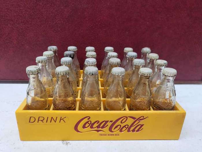 Tray of Mini Coca-Cola Bottles