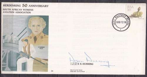 RSA 1988 SA womens aviation association 50th ann signed cover. LOOK SCAN