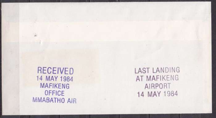RSA 1984 Last landing at Mafikeng airport. LOOK SCAN.