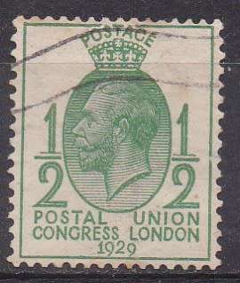 Great Britain 1929 ninth UPU congress 1/2d sideways WMK. FU