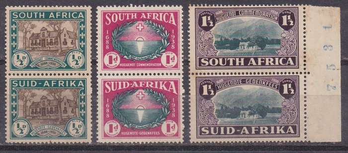 Union of SA 1939 the 250th anni. of Huguenot landing full vertical set MM