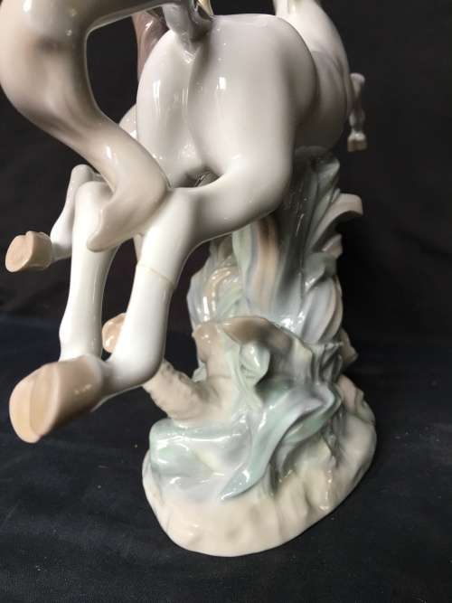 WOW !!! RARE LARGE LLADRO GALLOPING HORSES FIGURINE circa 1970