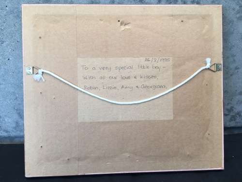 WOW !!!! FANTASTIC FRAMED SCRIBE BY TOM JACKMAN 1987 " HOW GOD MADE LITTLE BOYS"