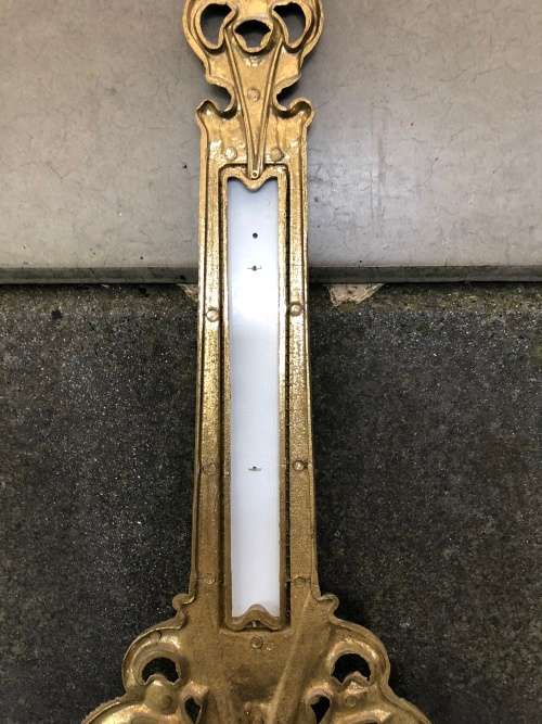 WOW !!! STUNNING HEAVY BRASS ROCOCO BAROMETER / CLOCK / HYDROMETER / THERMOMETER WEATHER STATION