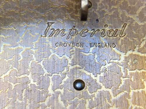 WOW !!! SIMPLY STUNNING MAHOGANY CASED IMPERIAL MANTLE CLOCK WORKING 100% MADE IN CROYDON ENGLAND