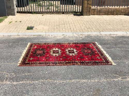 STUNNING LARGE VINTAGE HAND KNOTTED PURE WOOL PERSIAN CARPET 2120 X 1530mm